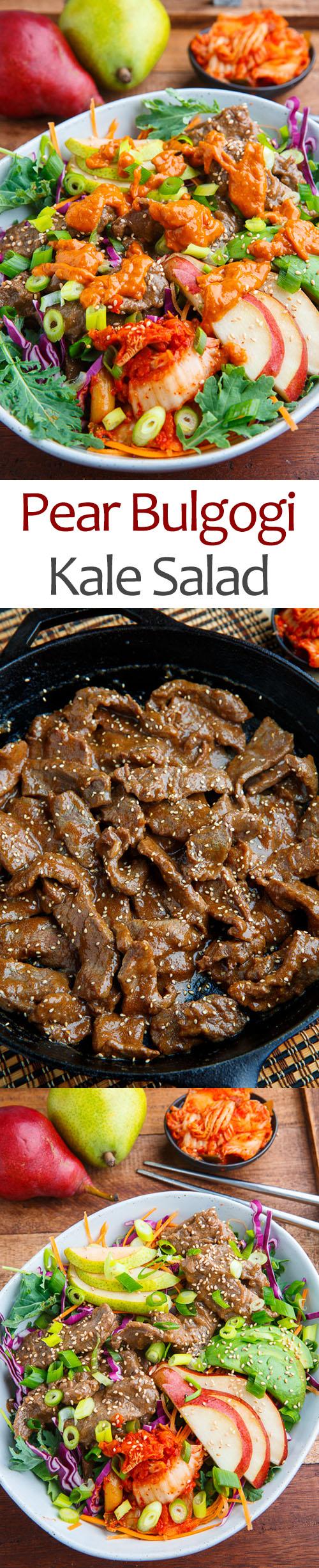 Korean Bulgogi and Pear Kale Salad Korean Bulgogi and Pear Kale Salad