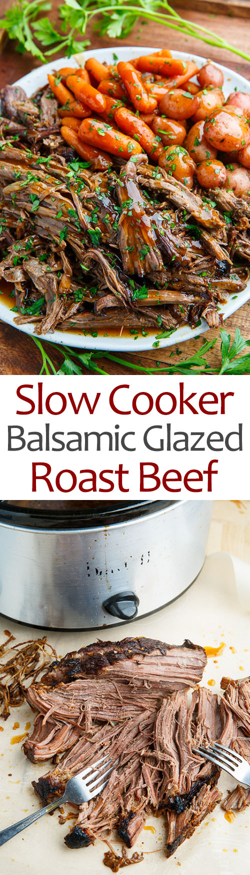 Slow Cooker Balsamic Glazed Roast Beef Slow Cooker Balsamic Glazed Roast Beef