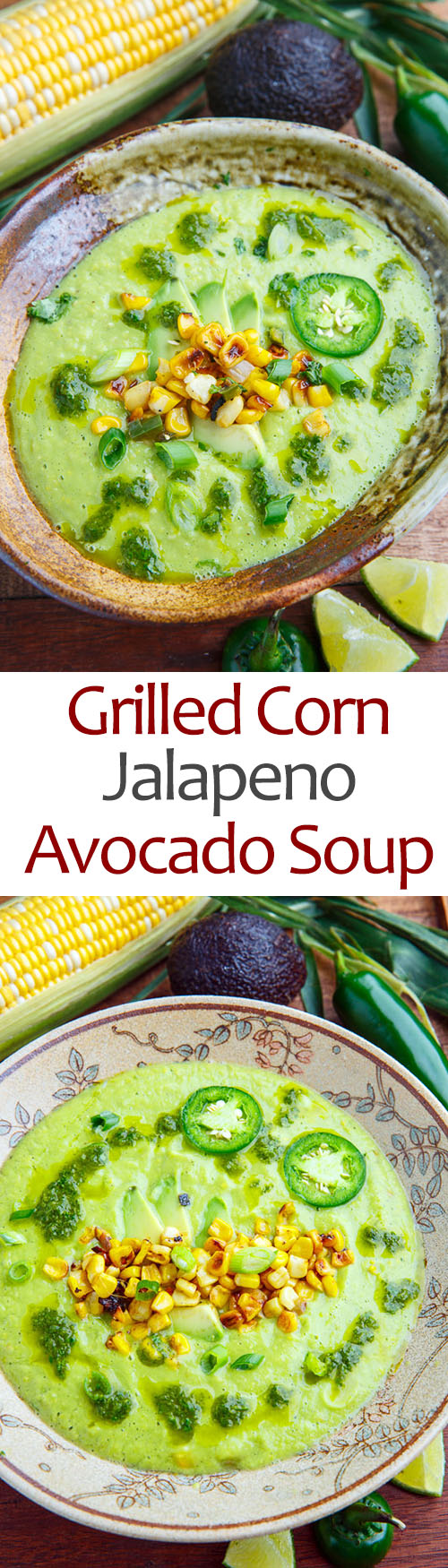 Spicy Roasted Corn and Jalapeno Avocado Soup Spicy Roasted Corn and Jalapeno Avocado Soup