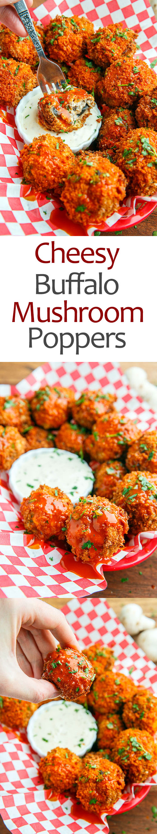 Cheesy Buffalo Mushroom Poppers Cheesy Buffalo Mushroom Poppers