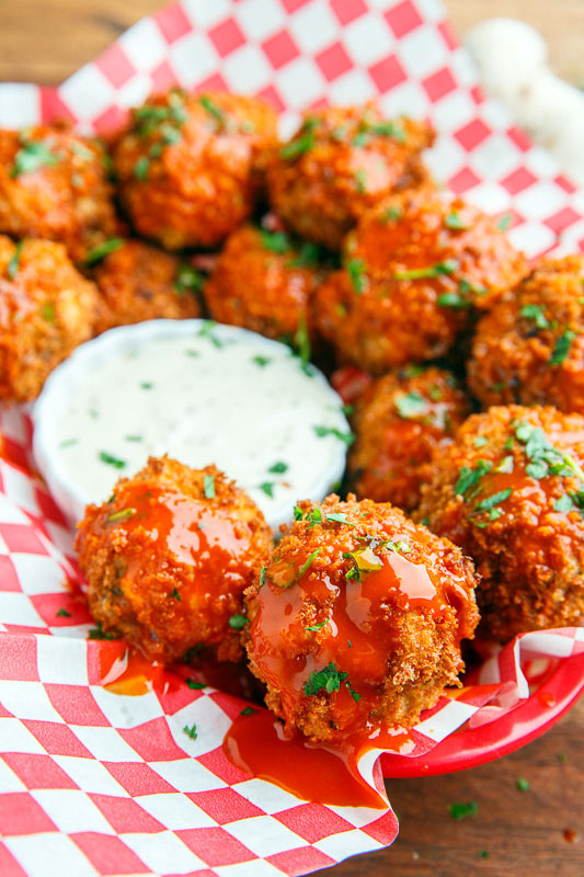 Cheesy Buffalo Mushroom Poppers Cheesy Buffalo Mushroom Poppers