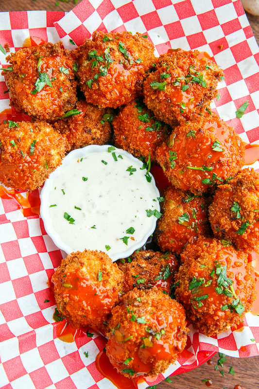 Cheesy Buffalo Mushroom Poppers Cheesy Buffalo Mushroom Poppers