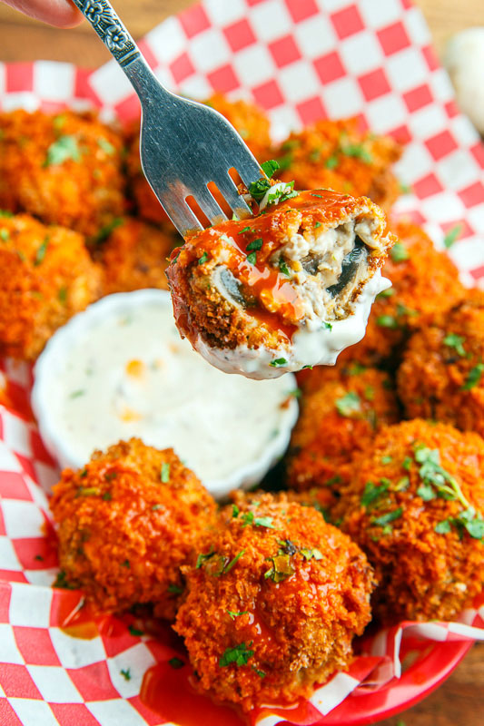 Cheesy Buffalo Mushroom Poppers Cheesy Buffalo Mushroom Poppers