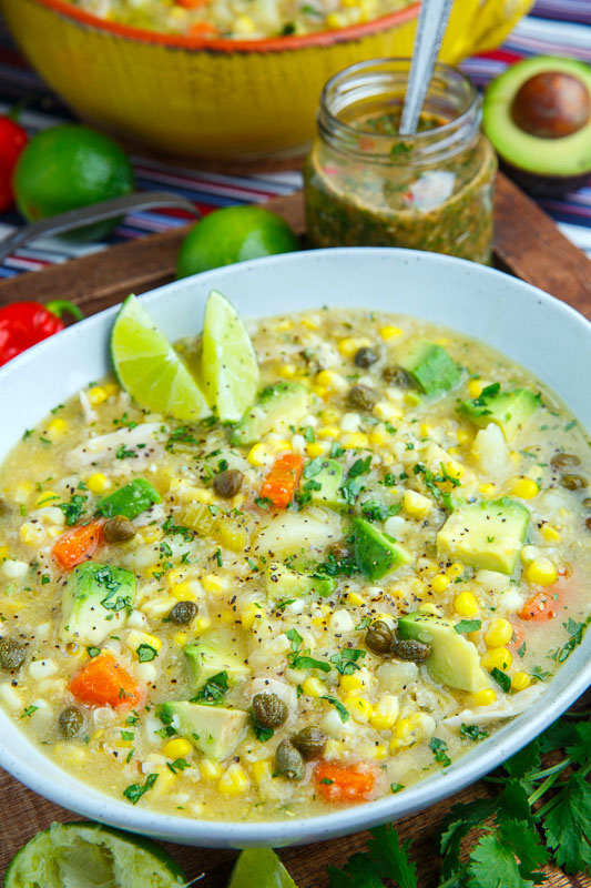 Colombian Chicken and Corn Soup (Ajiaco) Colombian Chicken and Corn Soup (Ajiaco)