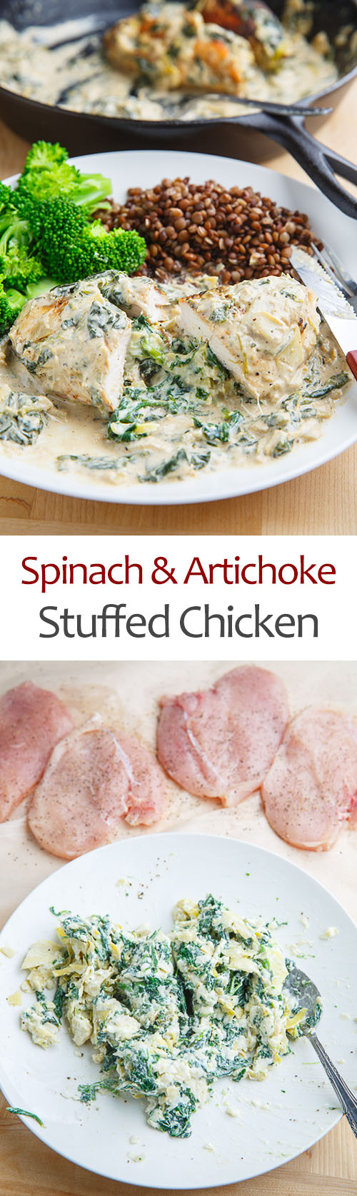 Spinach and Artichoke Stuffed Chicken Spinach and Artichoke Stuffed Chicken