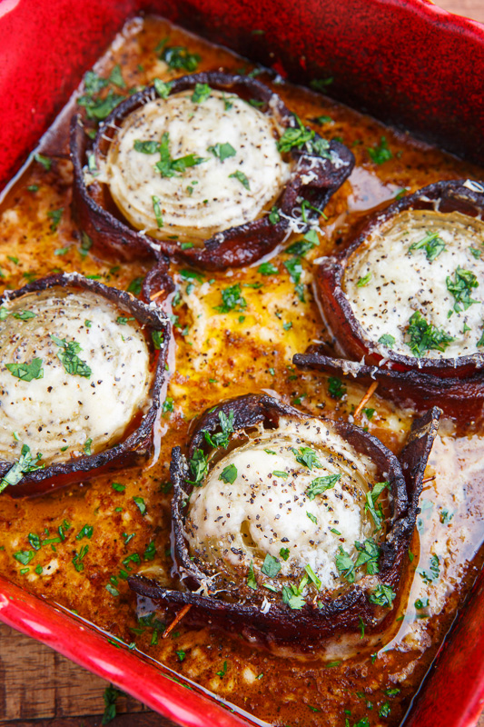 Creamy Asiago Bacon Wrapped Roasted Onions Creamy Asiago Bacon Wrapped Roasted Onions