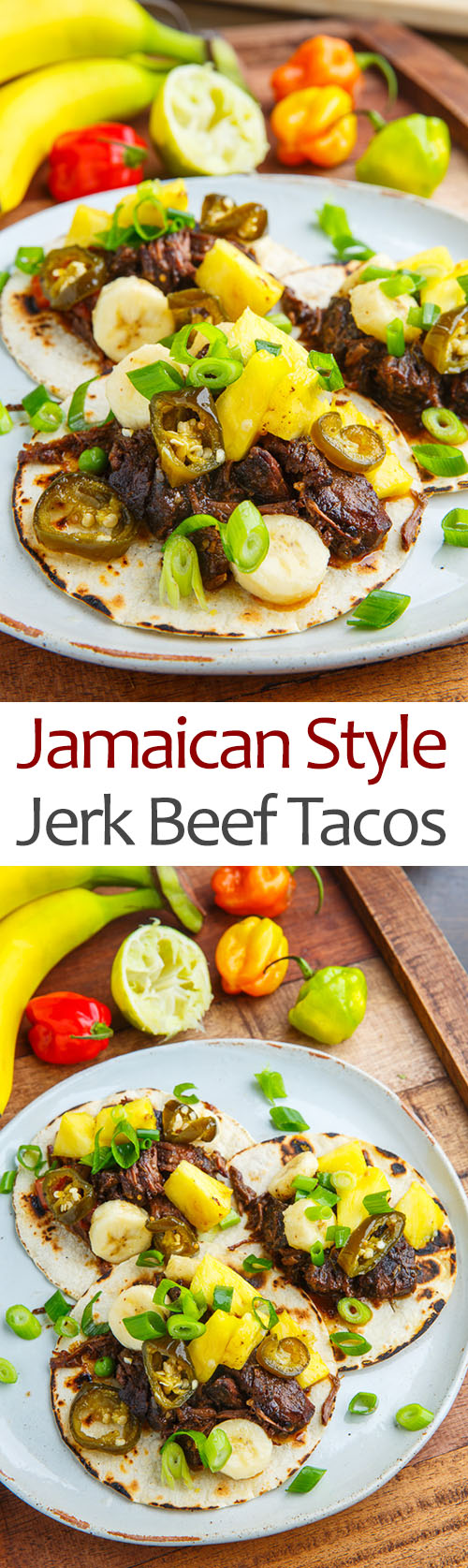 Jamaican Jerk Beef Tacos with Pineapple and Banana Salsa Jamaican Jerk Beef Tacos with Pineapple and Banana Salsa