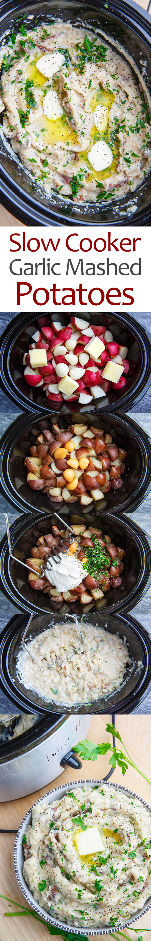 Slow Cooker Garlic Mashed Potatoes Slow Cooker Garlic Mashed Potatoes