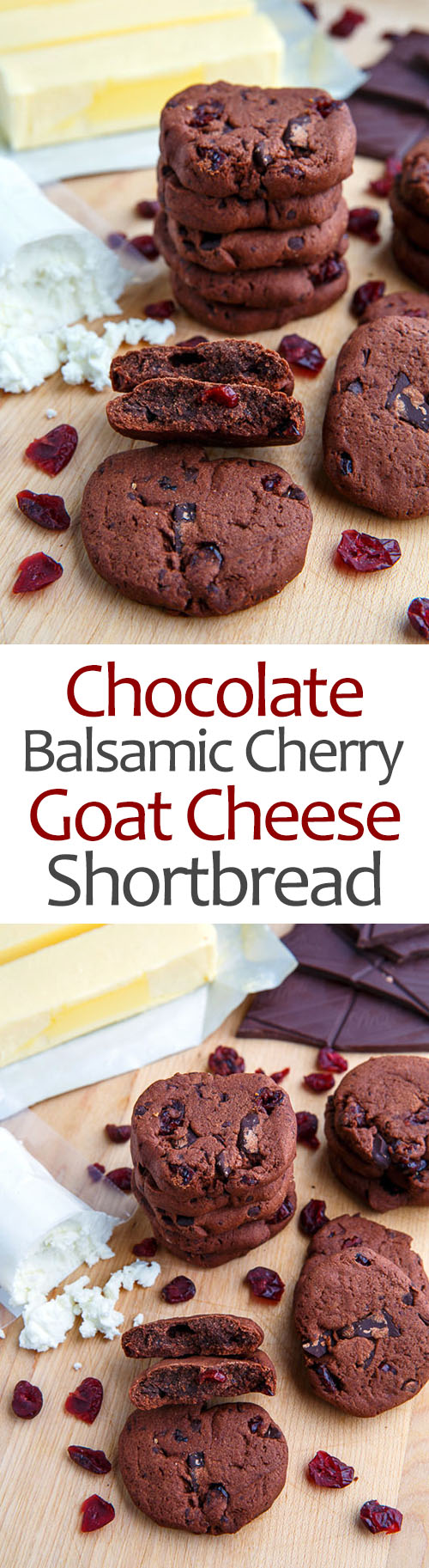 Chocolate Cherry Balsamic Goat Cheese Shortbread Chocolate Cherry Balsamic Goat Cheese Shortbread