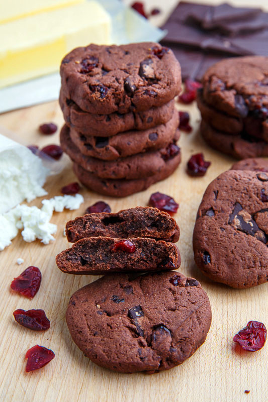 Chocolate Cherry Balsamic Goat Cheese Shortbread Chocolate Cherry Balsamic Goat Cheese Shortbread