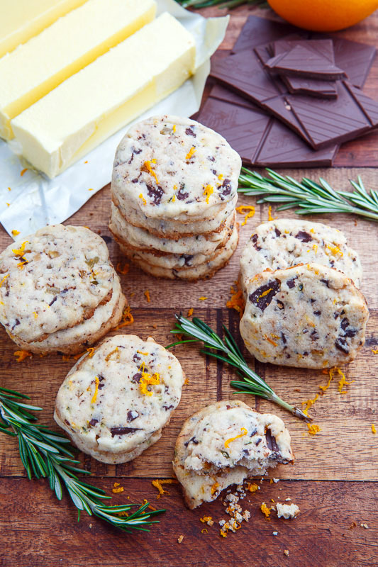 Chocolate Orange Rosemary Shortbread Chocolate Orange Rosemary Shortbread