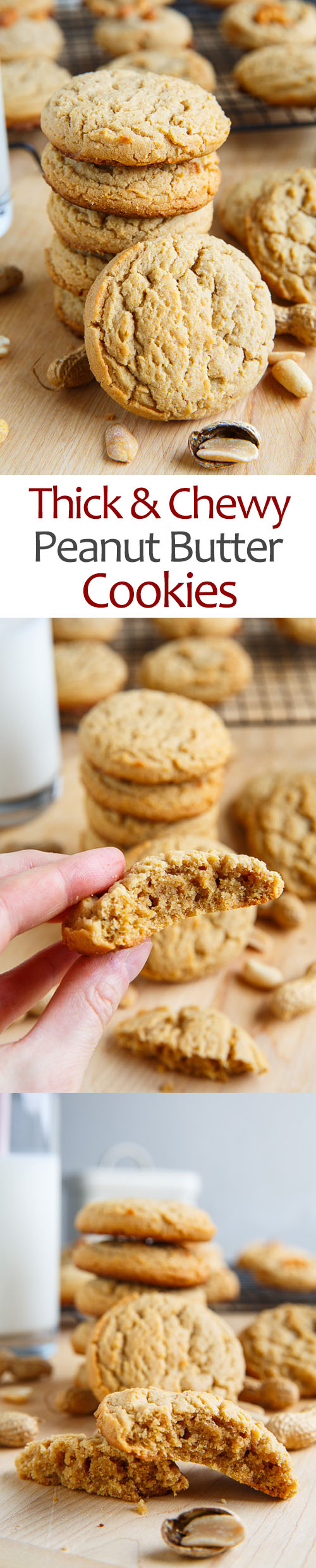 Thick and Chewy Peanut Butter Cookies Thick and Chewy Peanut Butter Cookies