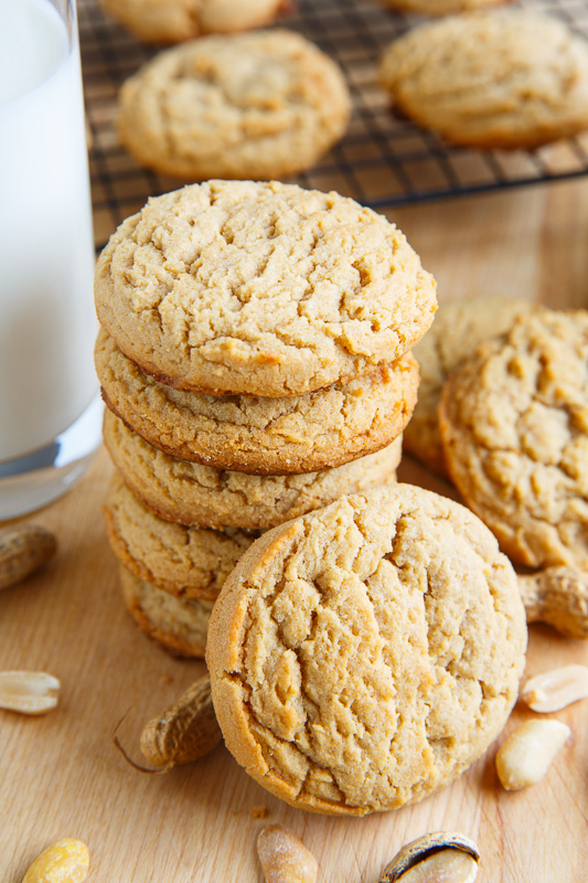 Thick and Chewy Peanut Butter Cookies Thick and Chewy Peanut Butter Cookies