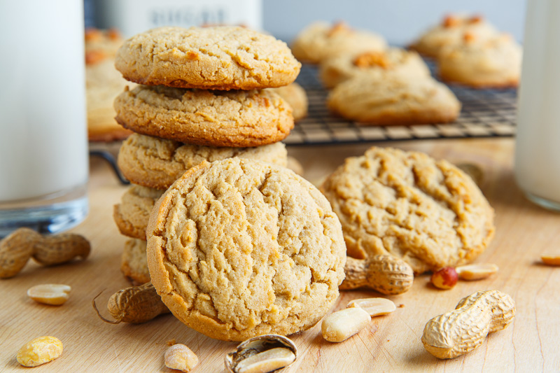 Thick and Chewy Peanut Butter Cookies Thick and Chewy Peanut Butter Cookies