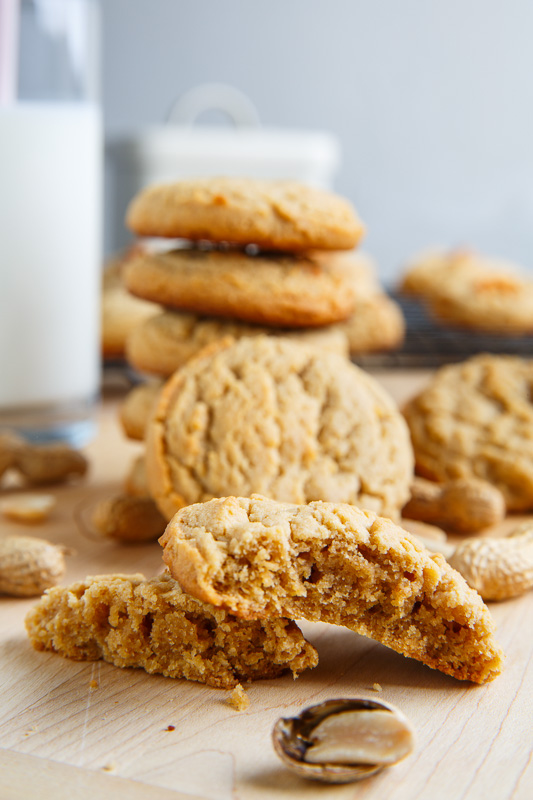 Thick and Chewy Peanut Butter Cookies Thick and Chewy Peanut Butter Cookies