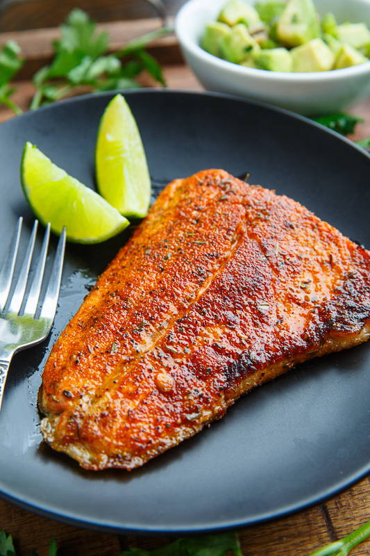 Blackened Salmon with Avocado Salsa Blackened Salmon with Avocado Salsa