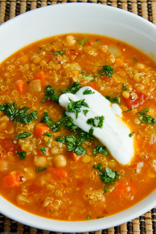 Curried Red Lentil Soup with Chickpeas and Quinoa Curried Red Lentil Soup with Chickpeas and Quinoa