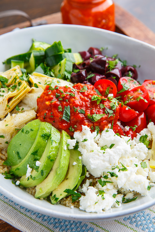 Mediterranean Quinoa Bowls with Romesco Sauce Mediterranean Quinoa Bowls with Romesco Sauce