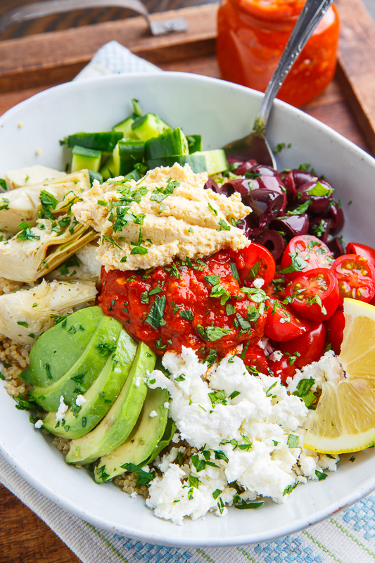 Mediterranean Quinoa Bowls with Romesco Sauce Mediterranean Quinoa Bowls with Romesco Sauce