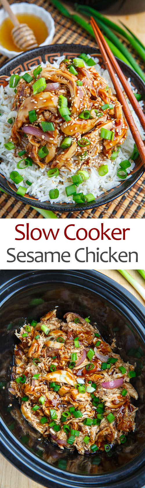 Slow Cooker Honey Garlic Sesame Chicken Slow Cooker Honey Garlic Sesame Chicken