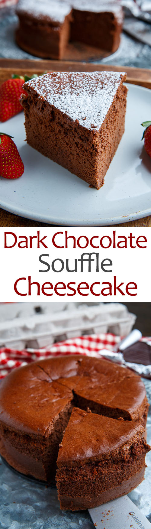 Dark Chocolate Souffle Cheesecake Dark Chocolate Souffle Cheesecake