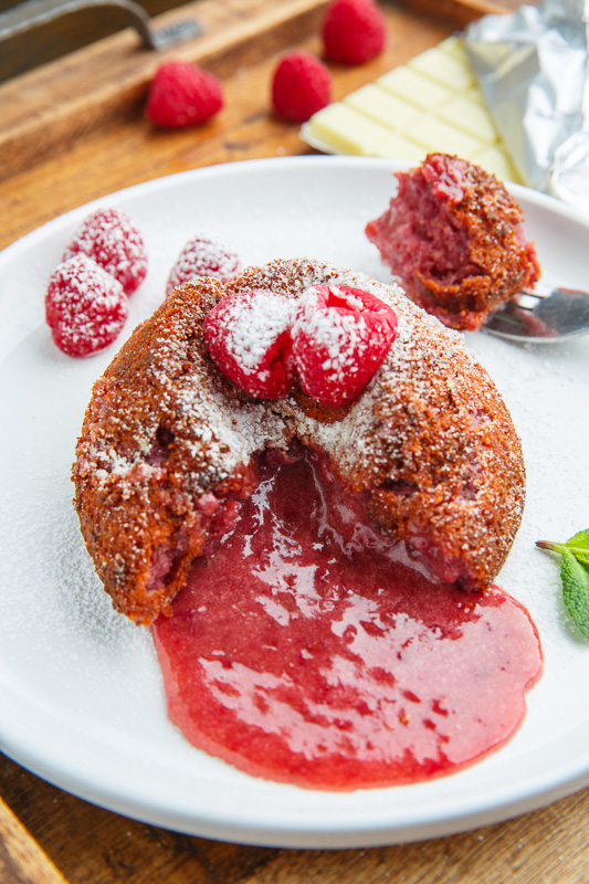 Raspberry White Chocolate Lava Cakes Raspberry White Chocolate Lava Cakes