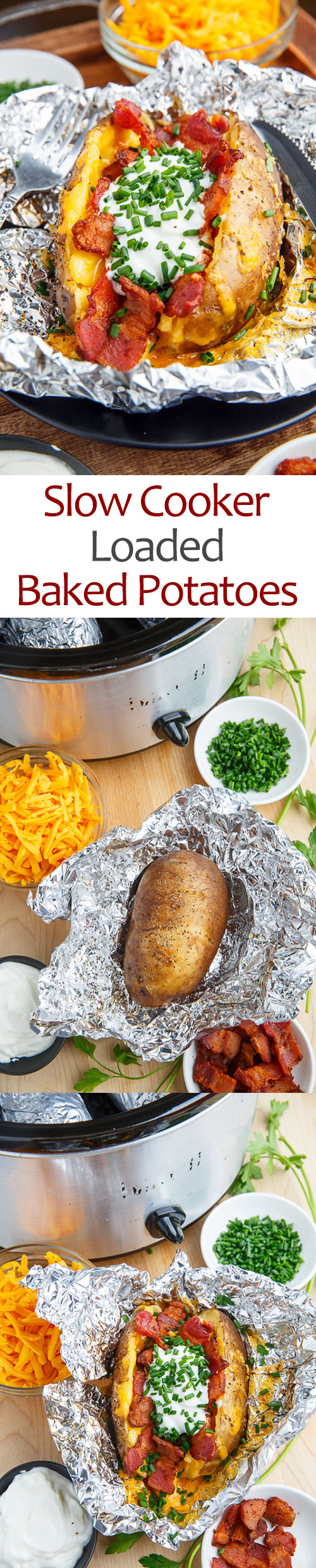 Slow Cooker Loaded Baked Potatoes Slow Cooker Loaded Baked Potatoes