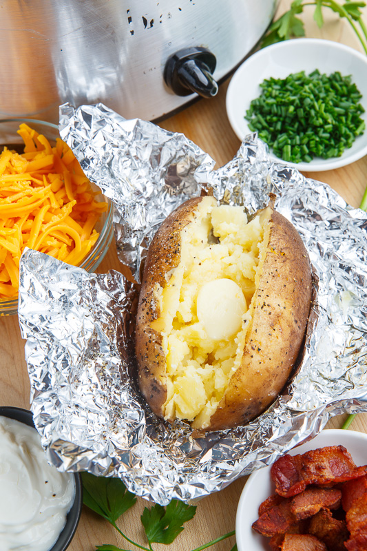 Slow Cooker Loaded Baked Potatoes Slow Cooker Loaded Baked Potatoes