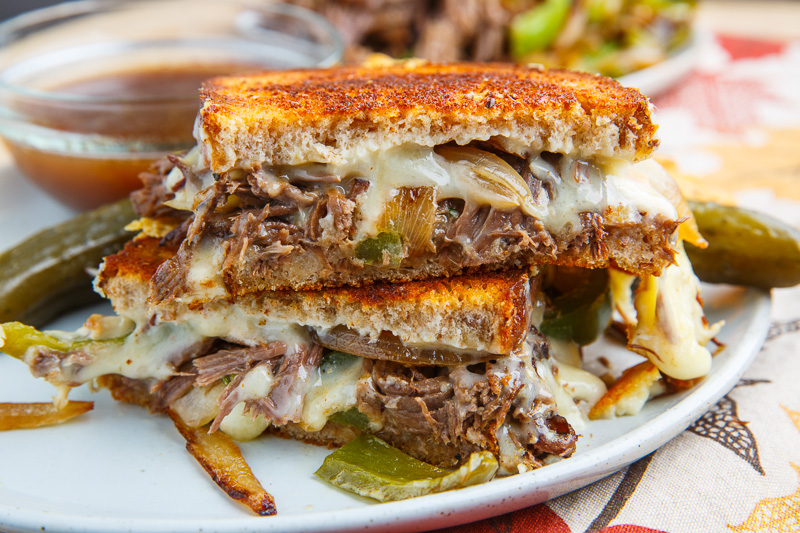 Slow Cooker Roast Beef Philly Cheesesteak French Dip Grilled Cheese Sandwich Slow Cooker Roast Beef Philly Cheesesteak French Dip Grilled Cheese Sandwich