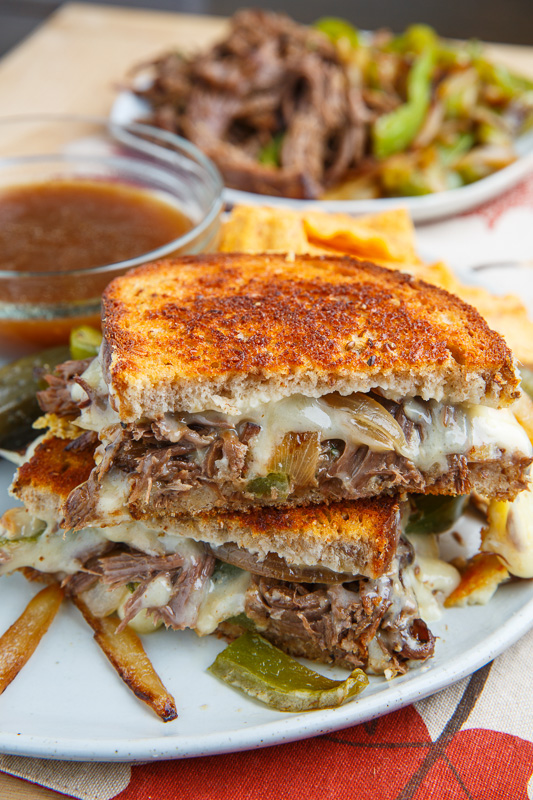 Slow Cooker Roast Beef Philly Cheesesteak French Dip Grilled Cheese Sandwich Slow Cooker Roast Beef Philly Cheesesteak French Dip Grilled Cheese Sandwich