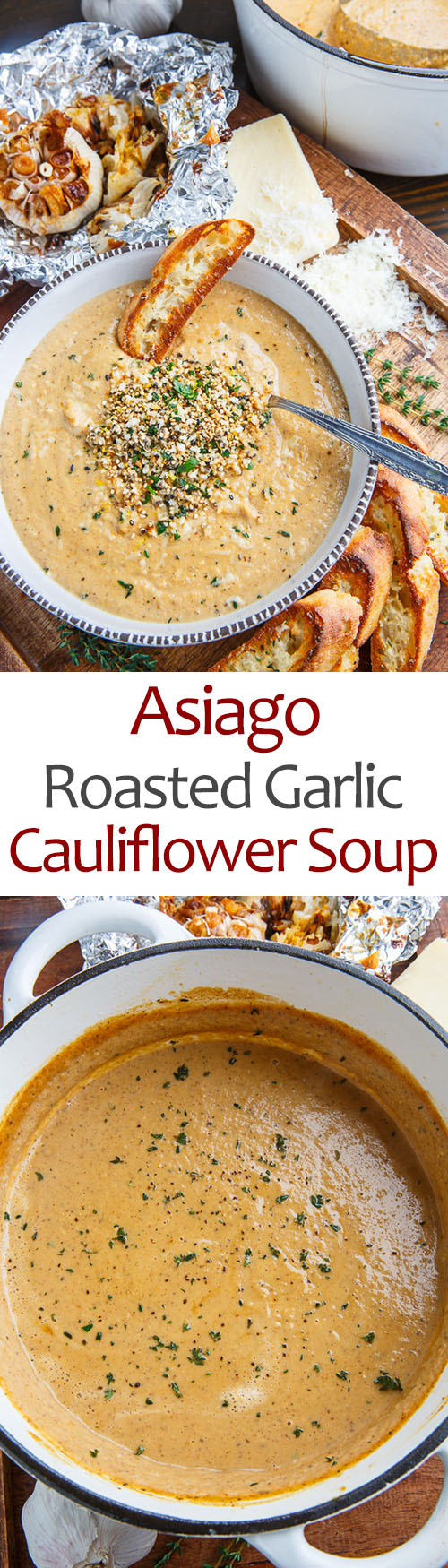 Asiago Roasted Garlic Cauliflower Soup Asiago Roasted Garlic Cauliflower Soup