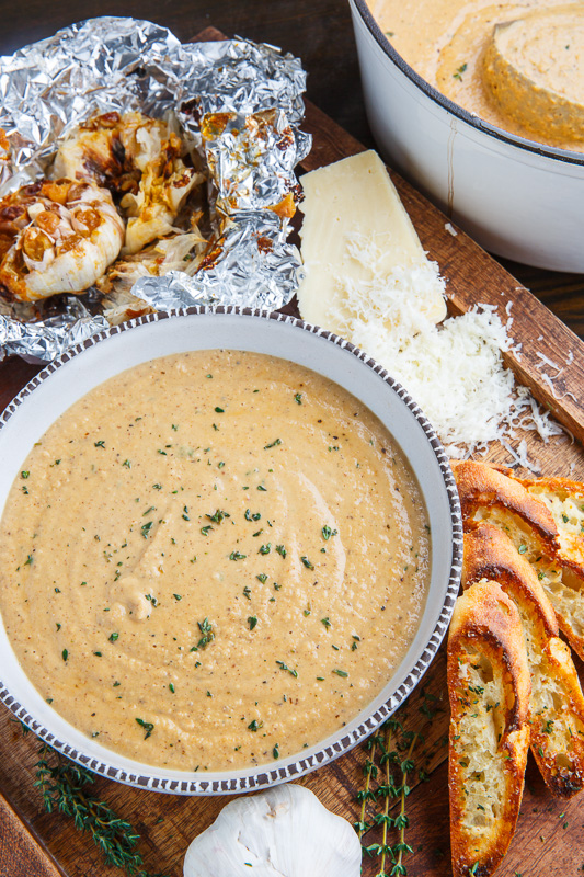 Asiago Roasted Garlic Cauliflower Soup Asiago Roasted Garlic Cauliflower Soup