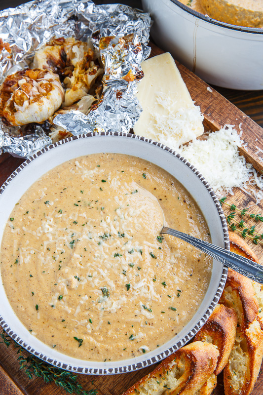 Asiago Roasted Garlic Cauliflower Soup Asiago Roasted Garlic Cauliflower Soup