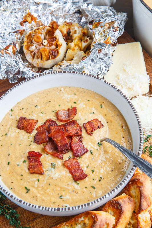 Asiago Roasted Garlic Cauliflower Soup Asiago Roasted Garlic Cauliflower Soup