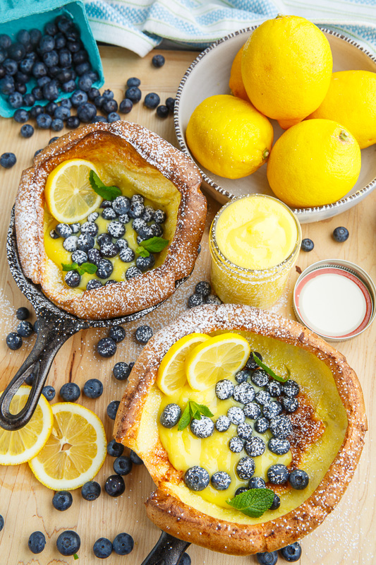 Dutch Babies with Lemon Curd and Blueberries Dutch Babies with Lemon Curd and Blueberries