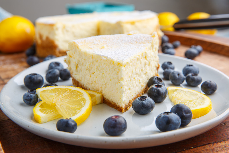 Lemon New York Style Cheesecake with Gingersnap Crust Lemon New York Style Cheesecake with Gingersnap Crust