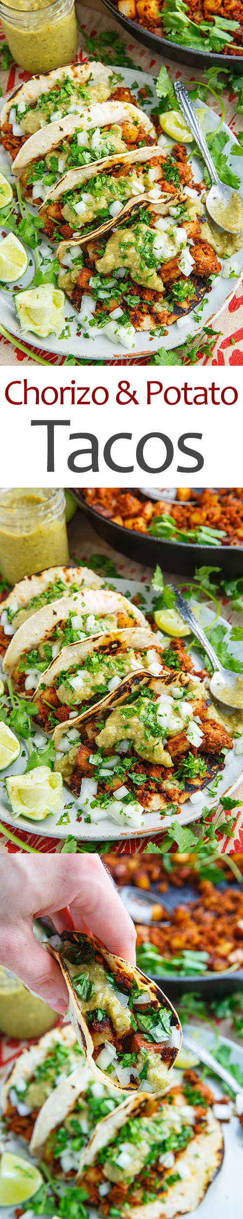 Chorizo and Potato Tacos with Avocado Salsa Verde Chorizo and Potato Tacos with Avocado Salsa Verde