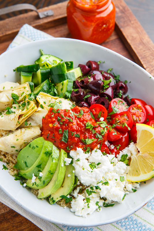 Mediterranean Quinoa Bowls with Romesco Sauce Mediterranean Quinoa Bowls with Romesco Sauce