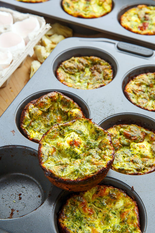Spinach and Artichoke Egg Muffins Spinach and Artichoke Egg Muffins