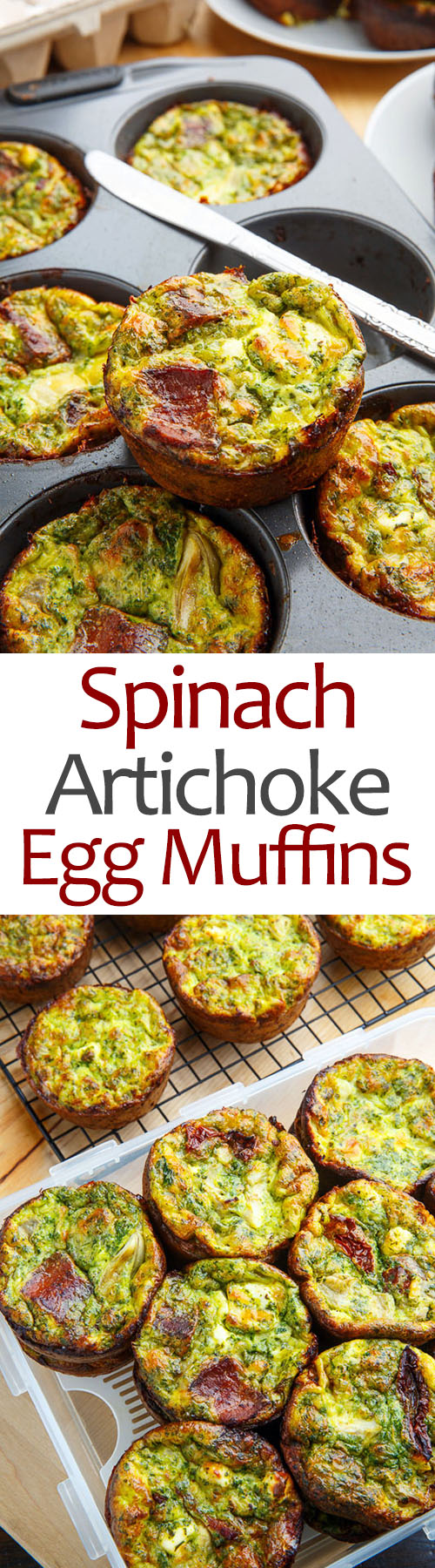 Spinach and Artichoke Egg Muffins with Bacon Spinach and Artichoke Egg Muffins with Bacon