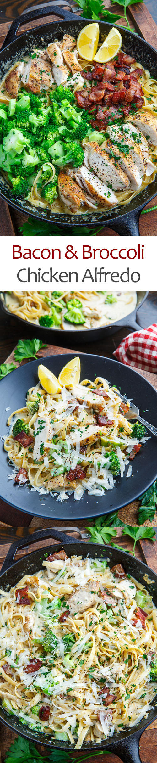 Broccoli and Bacon Chicken Alfredo Linguine Broccoli and Bacon Chicken Alfredo Linguine