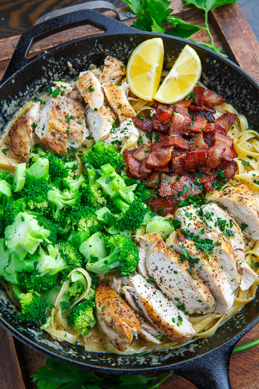 Broccoli and Bacon Chicken Alfredo Linguine Broccoli and Bacon Chicken Alfredo Linguine