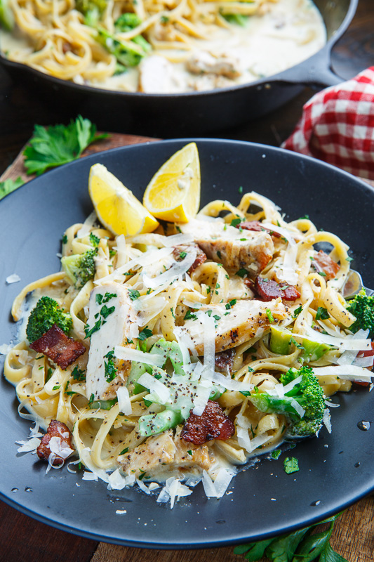 Broccoli and Bacon Chicken Alfredo Linguine Broccoli and Bacon Chicken Alfredo Linguine