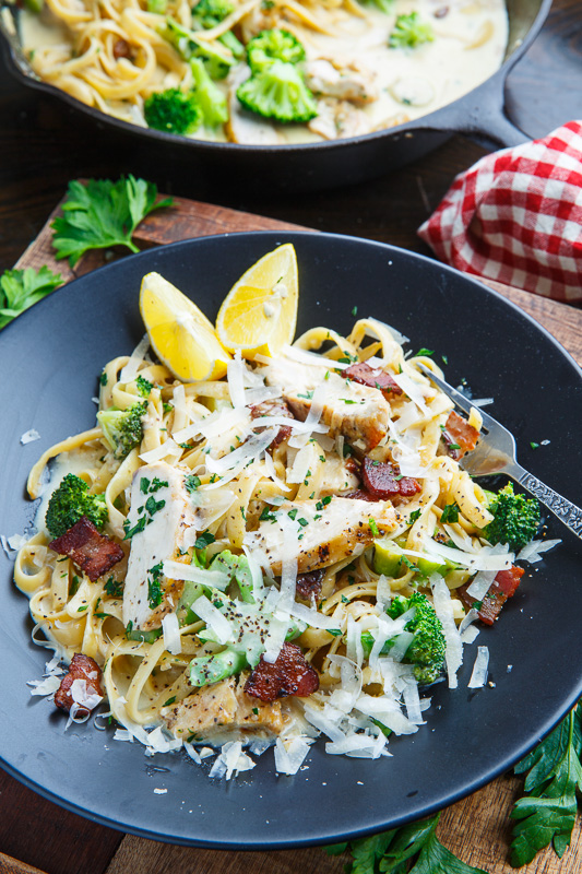 Broccoli and Bacon Chicken Alfredo Linguine Broccoli and Bacon Chicken Alfredo Linguine