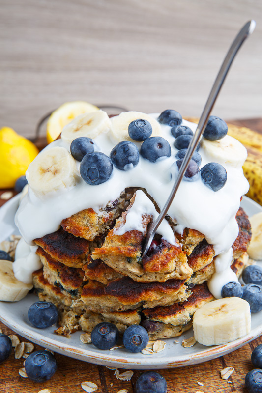 Blueberry Banana Oatmeal Pancakes Blueberry Banana Oatmeal Pancakes