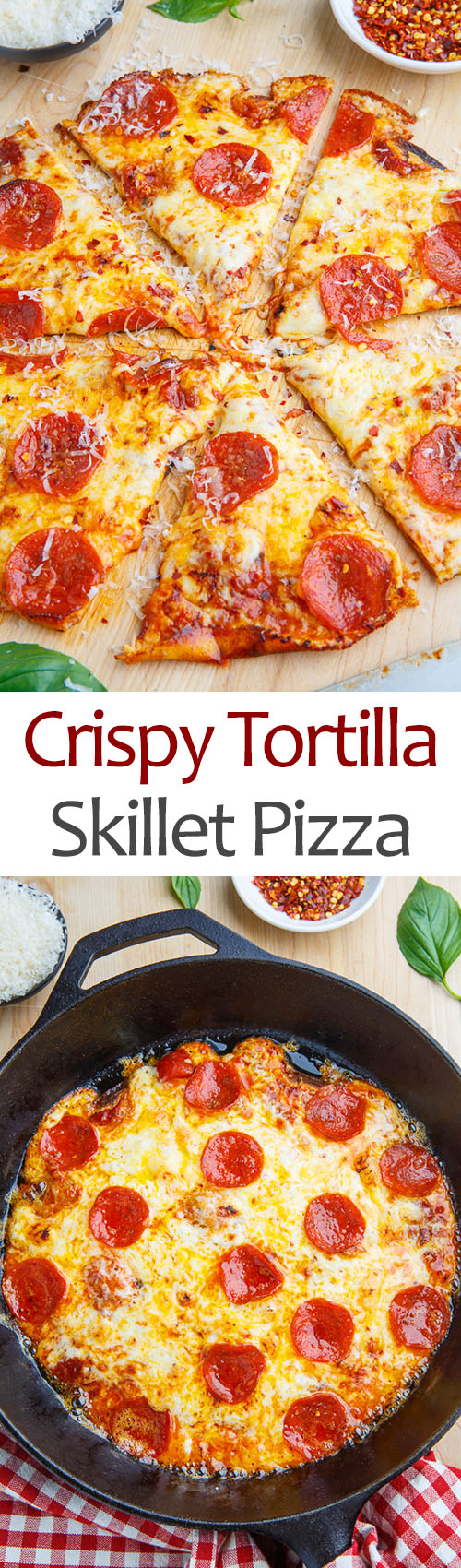 Crispy Tortilla Skillet Pizza Crispy Tortilla Skillet Pizza