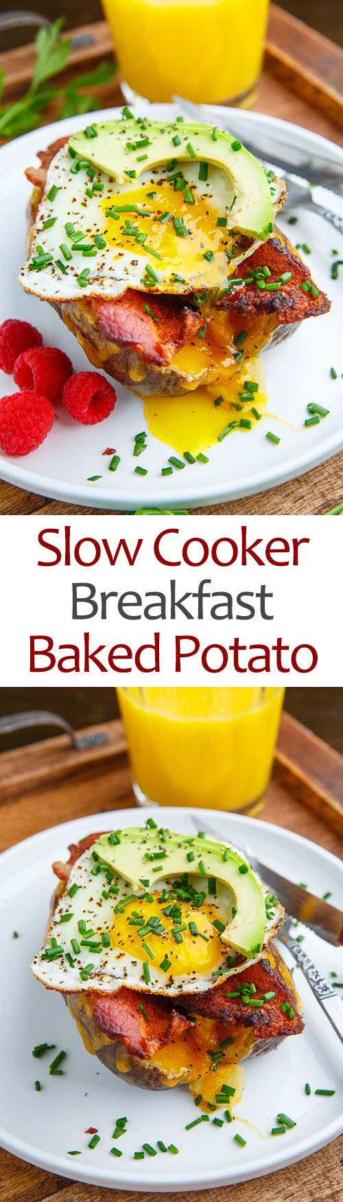 Slow Cooker Breakfast Baked Potatoes Slow Cooker Breakfast Baked Potatoes