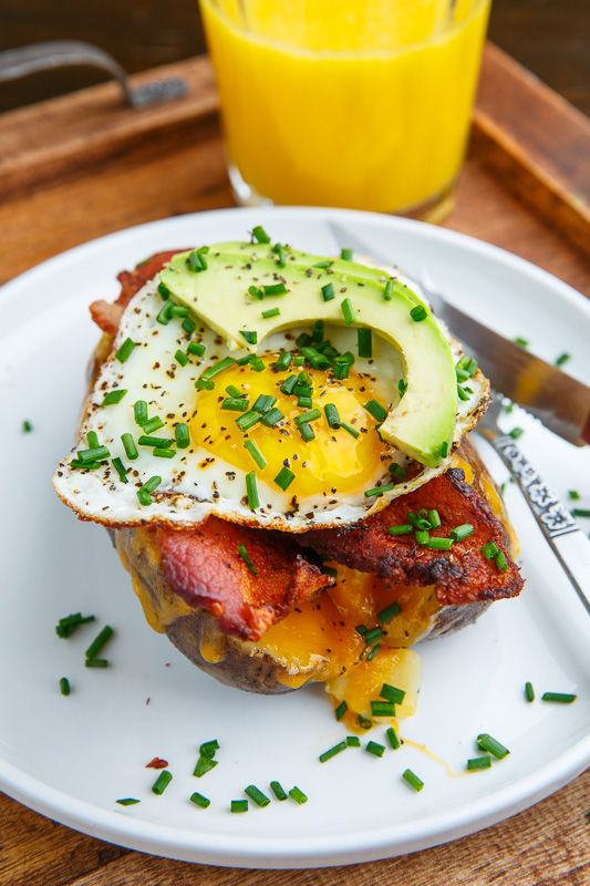 Slow Cooker Breakfast Baked Potatoes Slow Cooker Breakfast Baked Potatoes