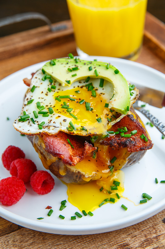 Slow Cooker Breakfast Baked Potatoes Slow Cooker Breakfast Baked Potatoes
