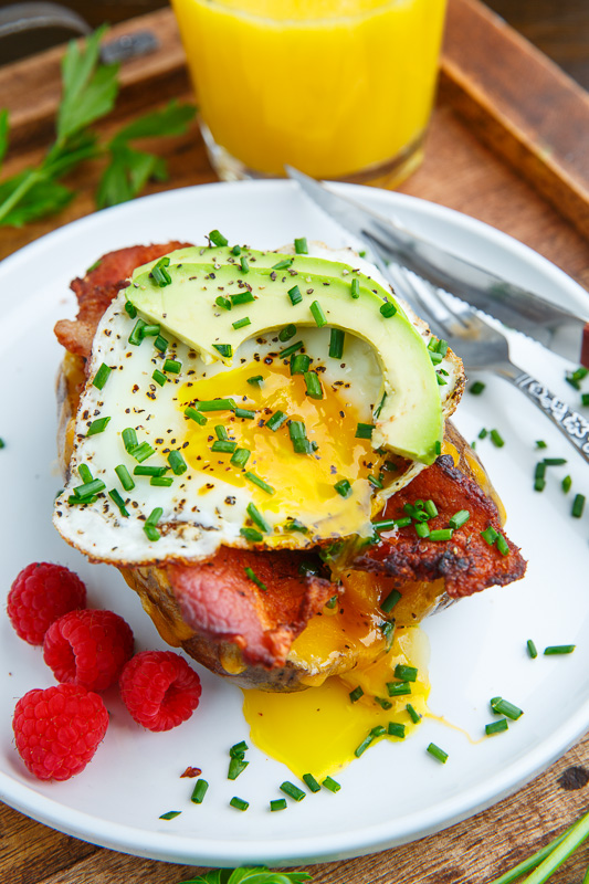 Slow Cooker Breakfast Baked Potatoes Slow Cooker Breakfast Baked Potatoes